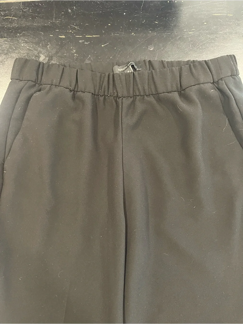 Banana Republic Black Elastic Waist Dress Pants